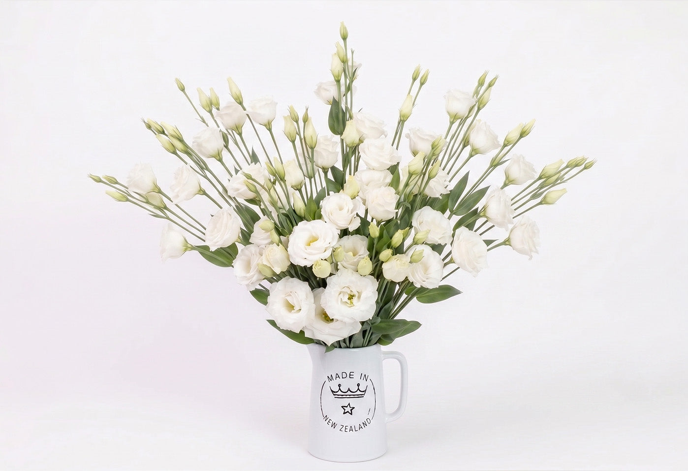 White Lisianthus Blooms